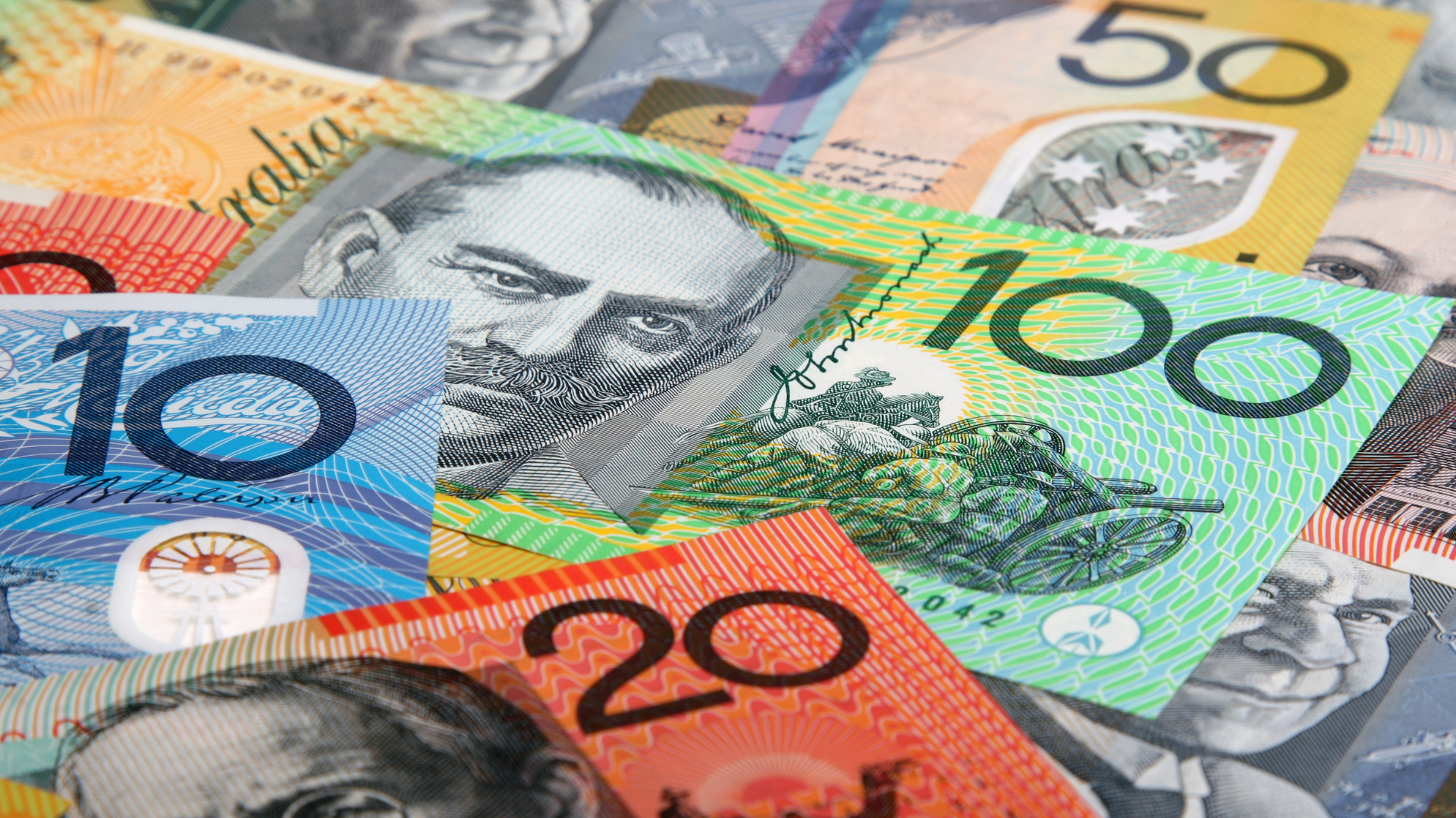 Australian Money Dollars Notes Cash