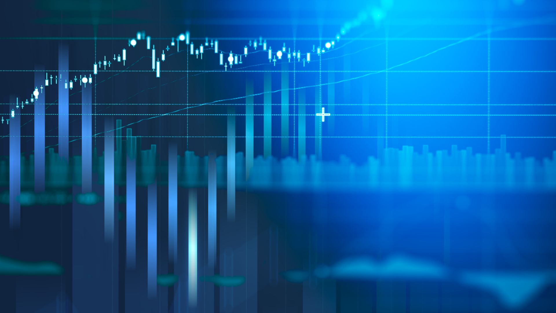 Business candlestick graph chart of stock market investment trading