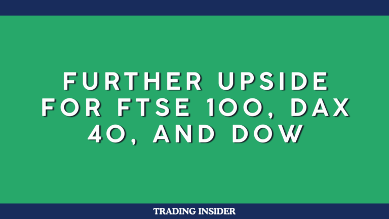 Further Upside for FTSE 100, DAX 40, and Dow